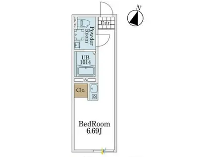 ライズ アサダ(ワンルーム/3階)の間取り写真