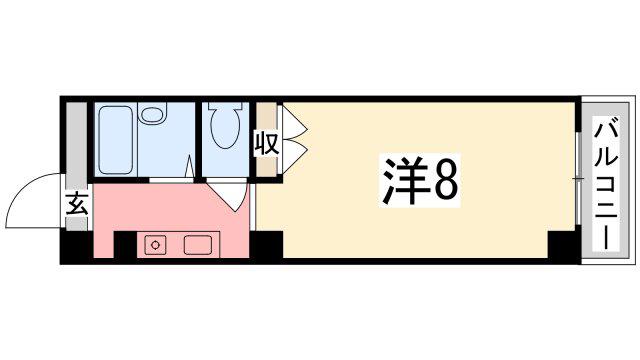 オークヒルズ苫編(1K/2階)の間取り写真
