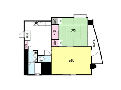 グランビア・K(2DK/7階)の間取り写真