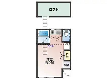 ステイ白梅(ワンルーム/2階)の間取り写真