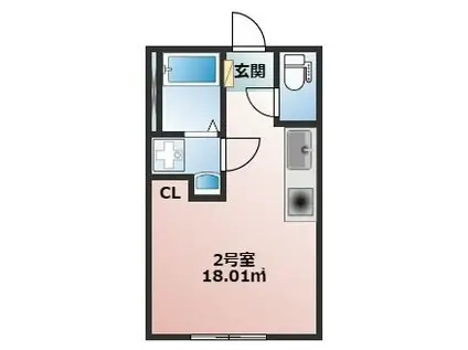 グランドール渋谷(1K/1階)の間取り写真