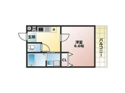 ALEGRIA池田(1K/2階)の間取り写真