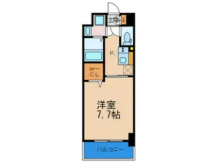 ミラージュパレス新梅田RIO(1K/5階)の間取り写真