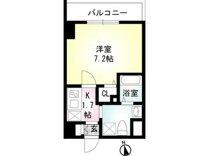 ル・リオンFREYER南砂ウエスト(1K/2階)の間取り写真