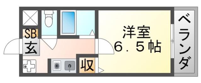 チサトハイツIII(1K/1階)の間取り写真