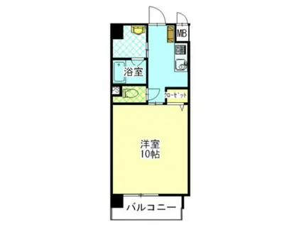 柳町Aマンション(1K/6階)の間取り写真