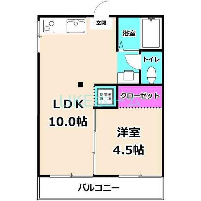 カネマタハイツ(1LDK/1階)の間取り写真
