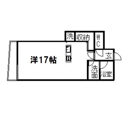 TERZO(ワンルーム/5階)の間取り写真