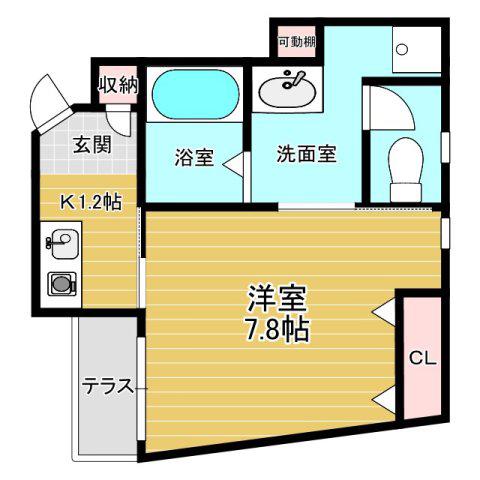 松原戸建 1F(1K/1階)の間取り写真