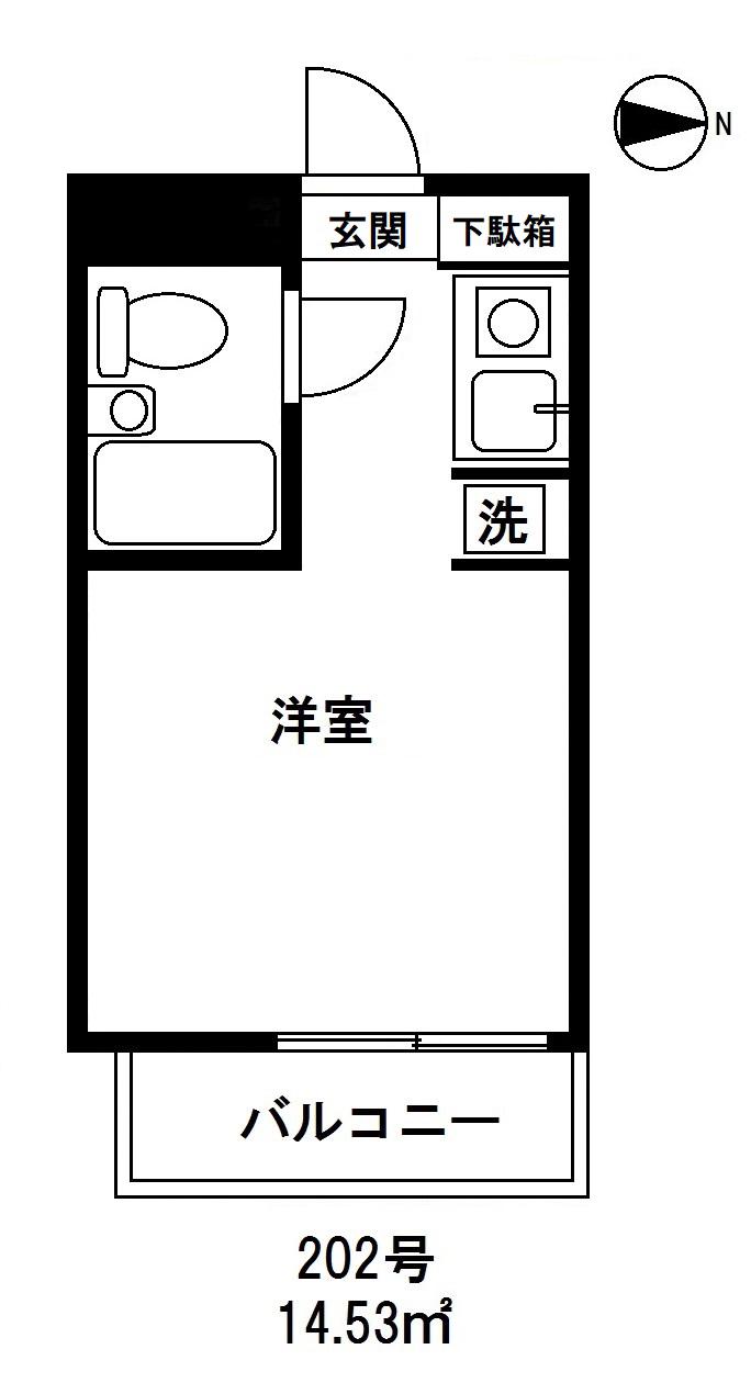 第3コーポみのり(ワンルーム/2階)の間取り写真