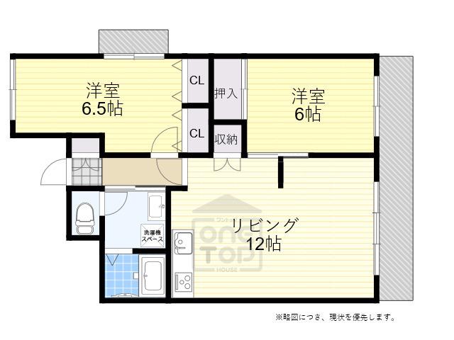 パーシモンハイム(2LDK/3階)の間取り写真