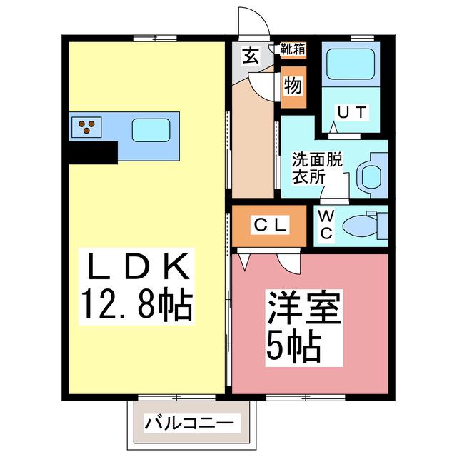 CONFAR GUCCI(1LDK/1階)の間取り写真