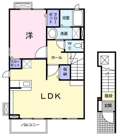サンリット ガーデン(1LDK/2階)の間取り写真