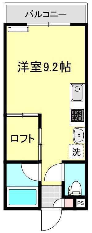 メゾン優(ワンルーム/2階)の間取り写真