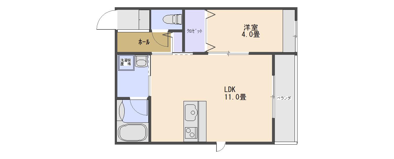 ステージアII(1LDK/2階)の間取り写真