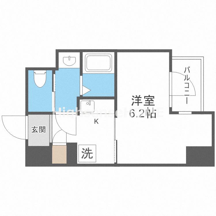 ARTIZA森ノ宮D.C(1K/3階)の間取り写真