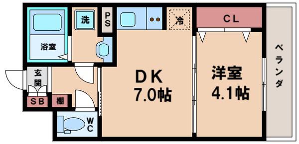 リアライズ長居公園通(1LDK/3階)の間取り写真