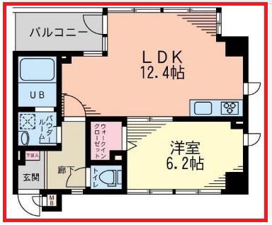 クローバーエー85(1LDK/5階)の間取り写真