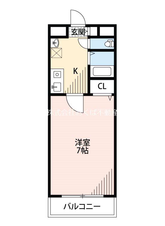LUCE長嶺南(1K/2階)の間取り写真
