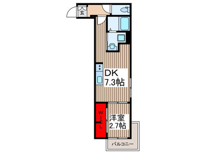 KING&PRINCESS 1番館(1DK/1階)の間取り写真