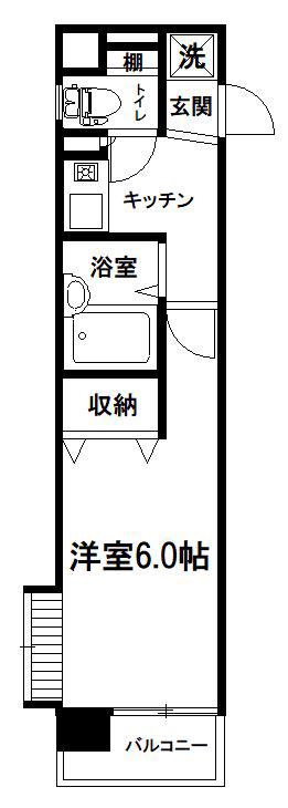 コンフォートマンション大門町(1K/3階)の間取り写真
