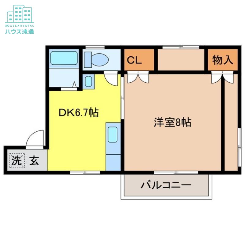雅荘(1DK/2階)の間取り写真