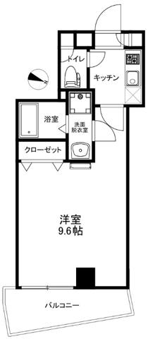 ルミナス西日暮里(1K/3階)の間取り写真