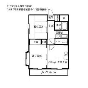 サンステージ久留米(2DK/1階)の間取り写真