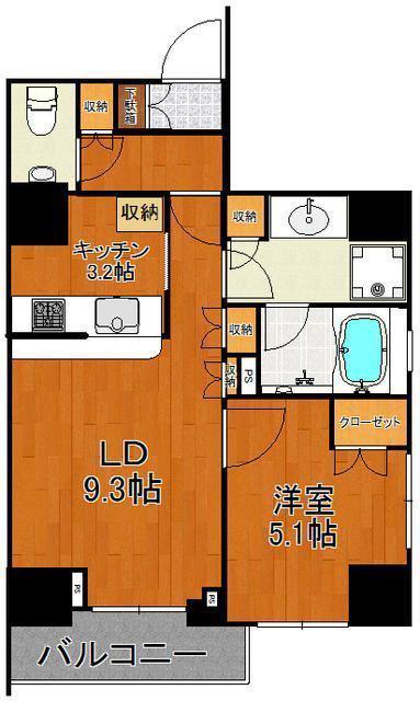サンウッド文京千駄木フラッツ(1LDK/3階)の間取り写真