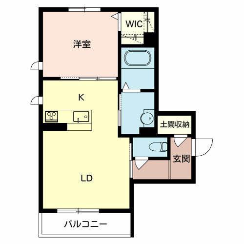 メゾン・ド・ビアンカ(1LDK/2階)の間取り写真