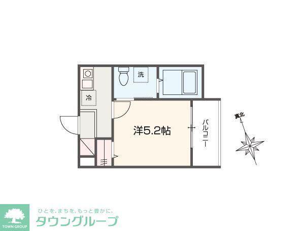 MELLAS吉祥寺(1K/1階)の間取り写真