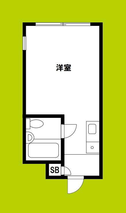 ルネ市岡(ワンルーム/4階)の間取り写真