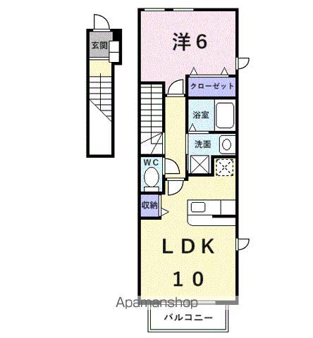 クレメント・ユニティ(1LDK/2階)の間取り写真