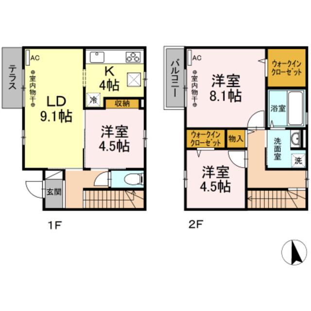 シモマチDC(3LDK/2階)の間取り写真