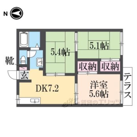 ハイツまほろぼ(3DK/1階)の間取り写真
