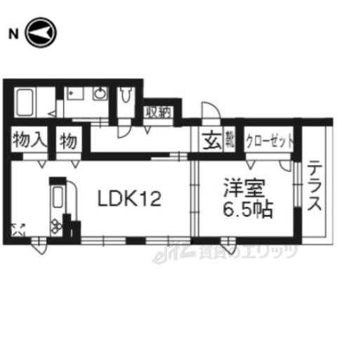 SOMNIUM藤森(1LDK/1階)の間取り写真