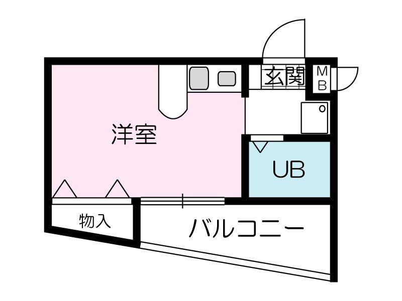 プレアール粟津III(ワンルーム/4階)の間取り写真