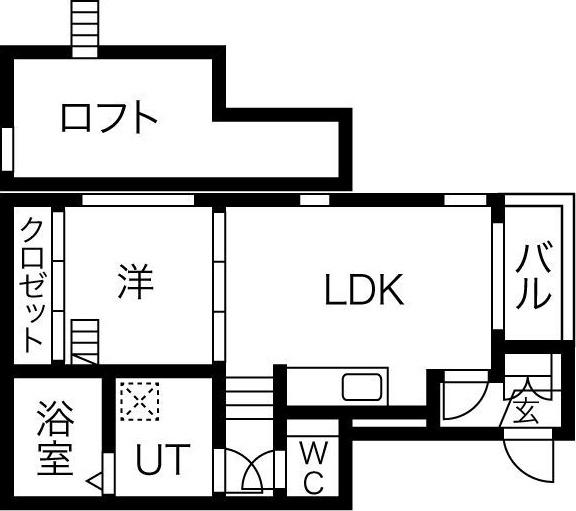 カーバンクル(1LDK/2階)の間取り写真