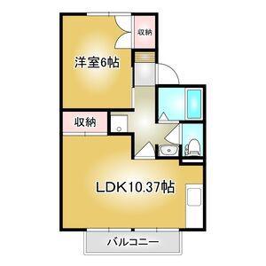 セジュール(1LDK/1階)の間取り写真