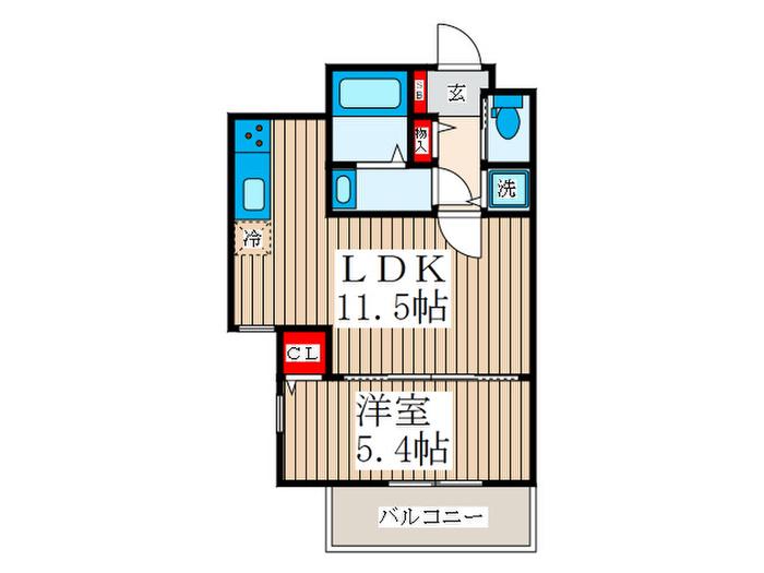 MAISON SA VIII(1LDK/2階)の間取り写真