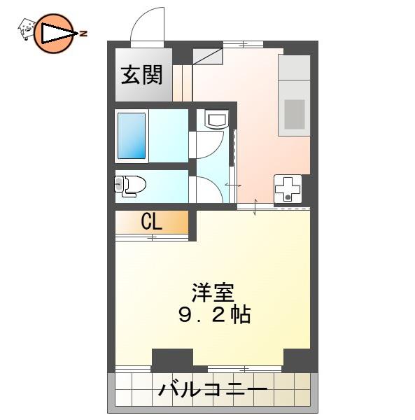 メゾンクラージュ(1K/1階)の間取り写真