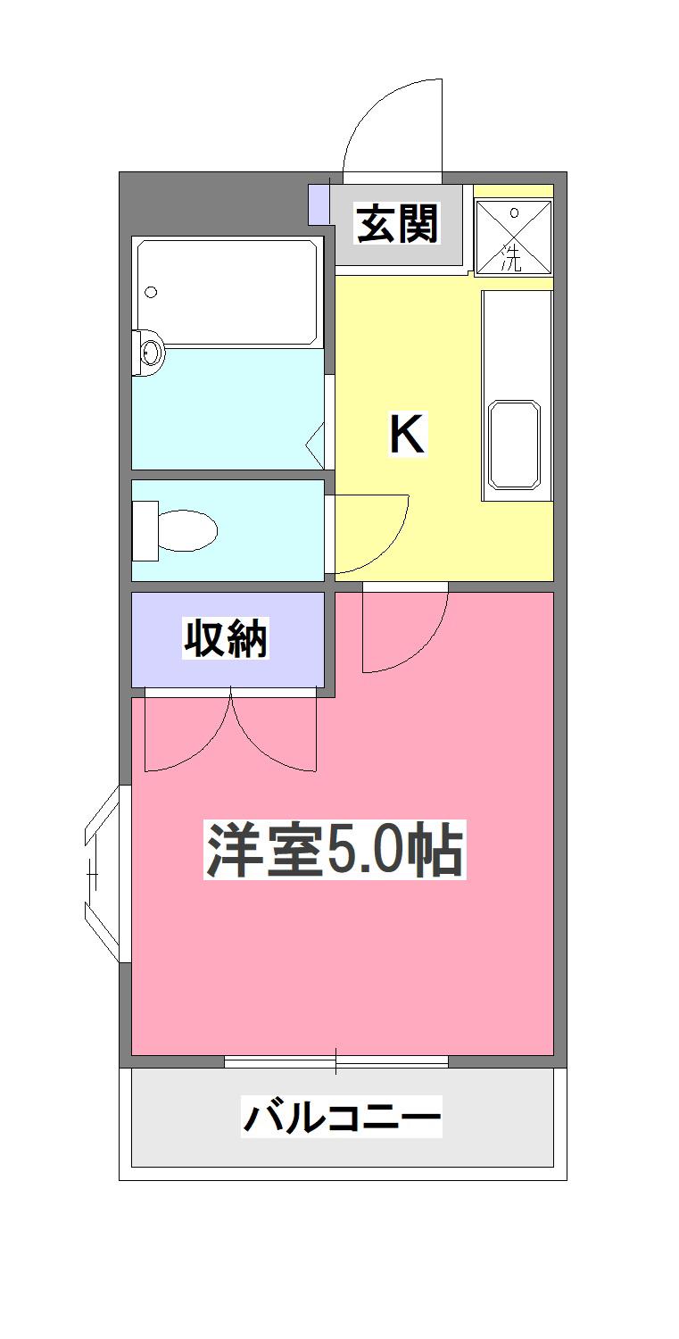 アート青葉町(1K/3階)の間取り写真