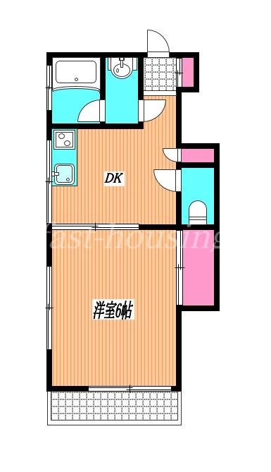 第一吉野荘(1DK/2階)の間取り写真
