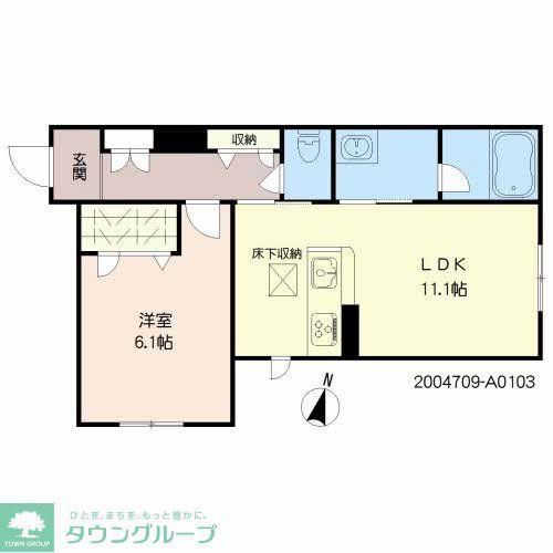 PARFAIT(1LDK/1階)の間取り写真