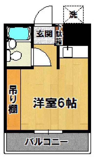東光コーポ(ワンルーム/2階)の間取り写真