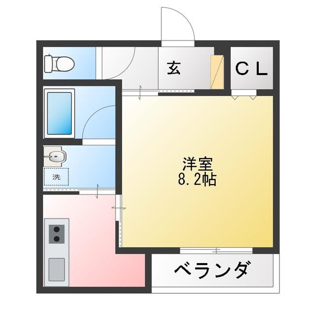 MAISON DE ARBRE(1K/2階)の間取り写真