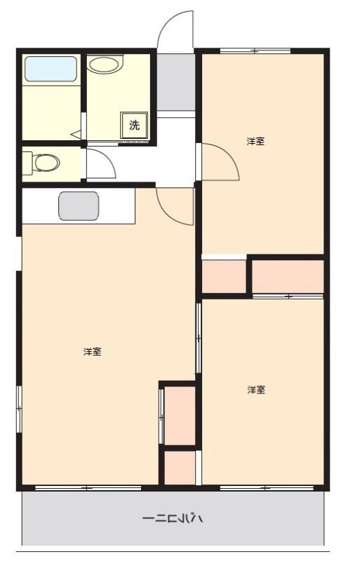 SSビル(2LDK/3階)の間取り写真