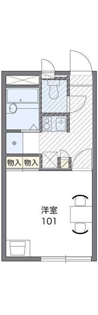 レオパレスナルニ(1K/2階)の間取り写真