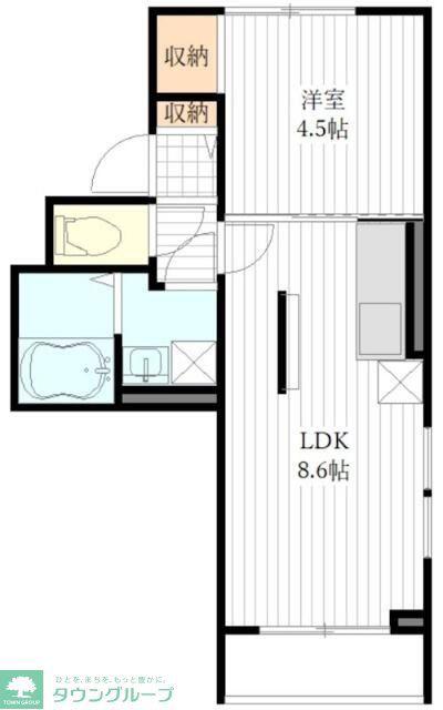 カンターレ 宮城の萩(1LDK/3階)の間取り写真