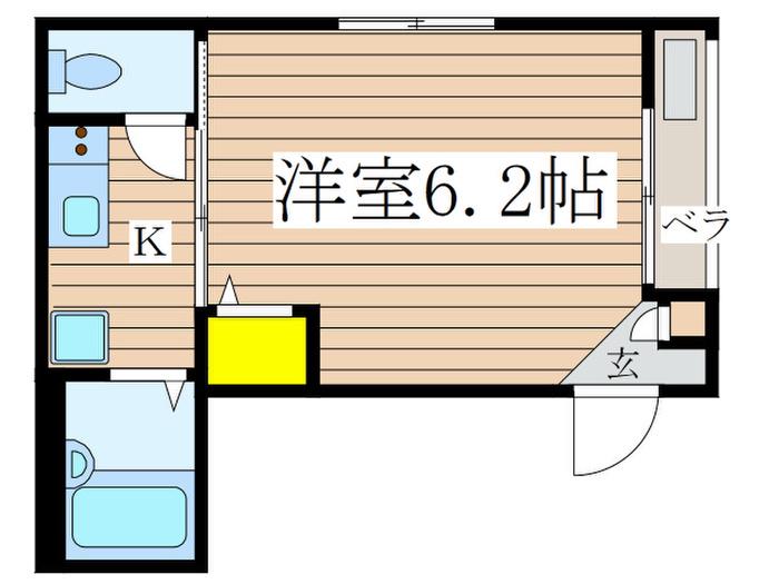 QTO赤羽(1K/1階)の間取り写真